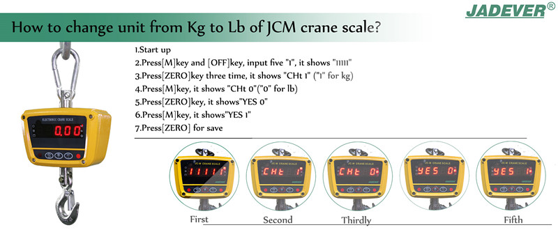 كيفية تغيير الوحدة بين كجم و رطل من مقياس رافعة JCM
