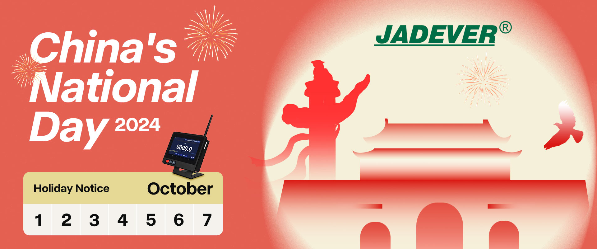 JADEVER Company National Day Holiday Announcement 2024